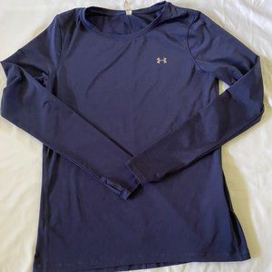 Under Armour long-sleeve Heat Gear athletic shirt navy blue M